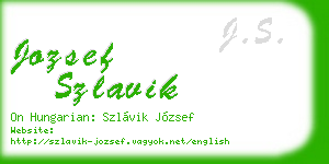 jozsef szlavik business card