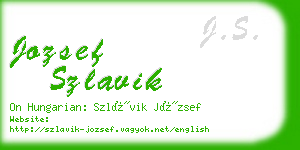 jozsef szlavik business card